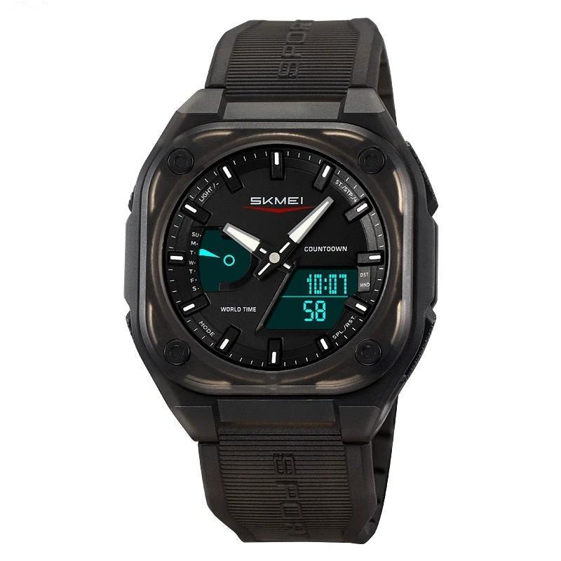 Double Inserts Luminous Waterproof Multifunctional Electronic Watch Outdoor by GJG Denim