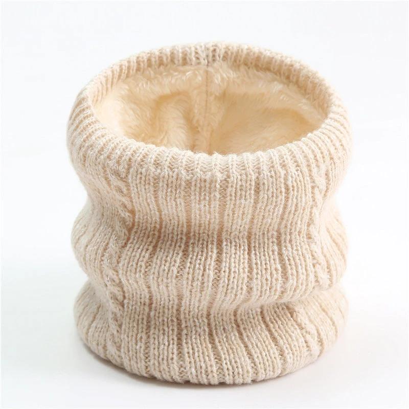 Men's Twist Wide Striped Fleece-lined Knitted Scarf by GJG Denim