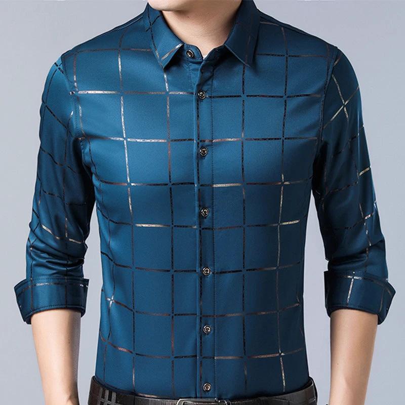 Men's Checkered Long Sleeve Shirts by GJG Denim