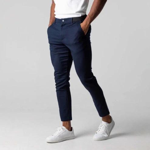 Men's Slim Business Casual Straight Pants by GJG Denim