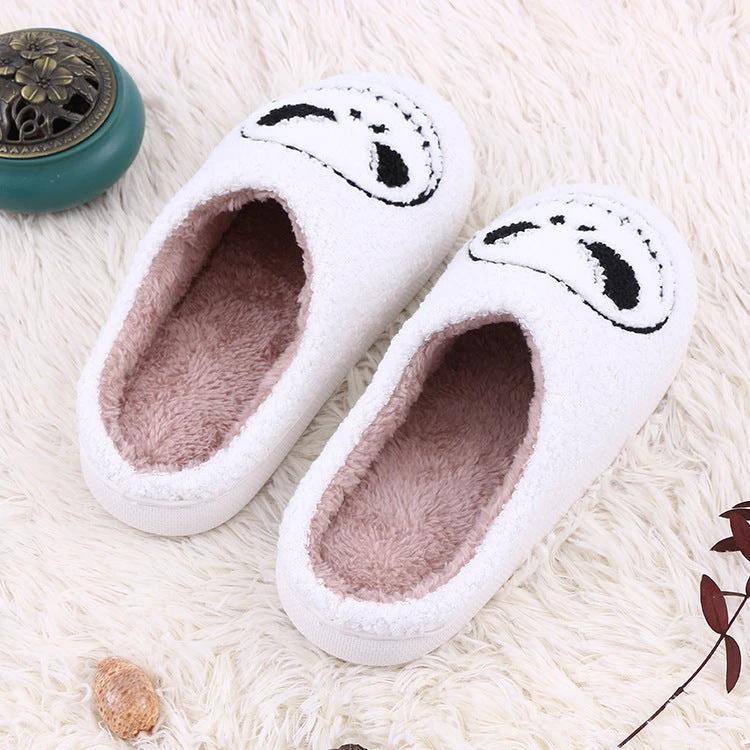 Men's Halloween Skull-smirk Non-slip Slippers by GJG Denim