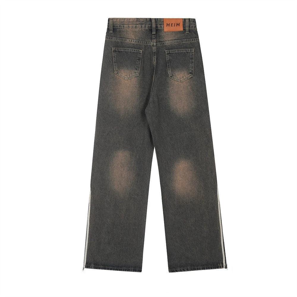 Fashion Side Zipper Slit Jeans For Men by GJG Denim