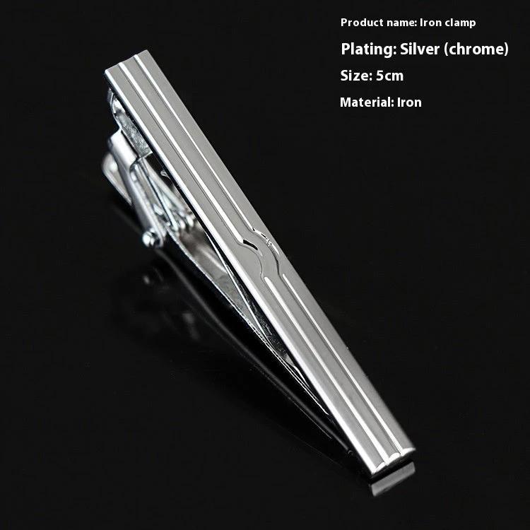 Men's Business Silver Simple Fashion Short Tie Clip by GJG Denim
