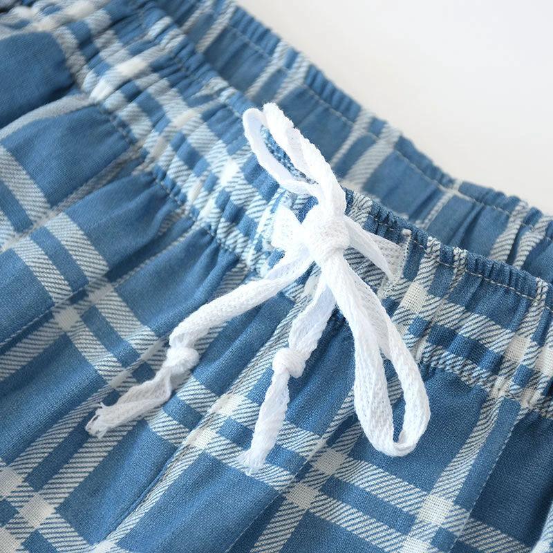 Cotton Cropped Pants Loose Casual Pajama Shorts Summer by GJG Denim