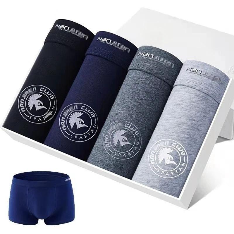Pack Of 4 Men's Comfortable Breathable Cotton Boxer Briefs by GJG Denim