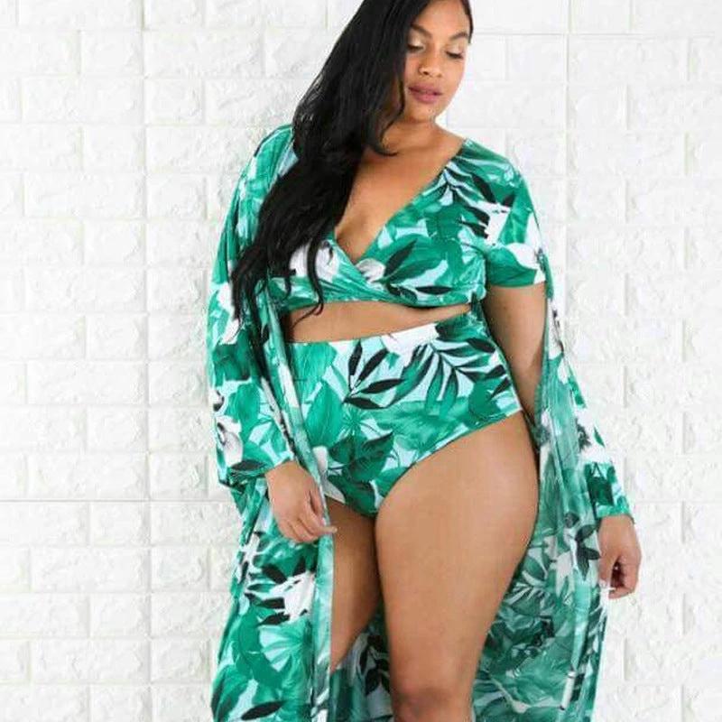 bikini swimsuit with cover up plus size by GJG Denim