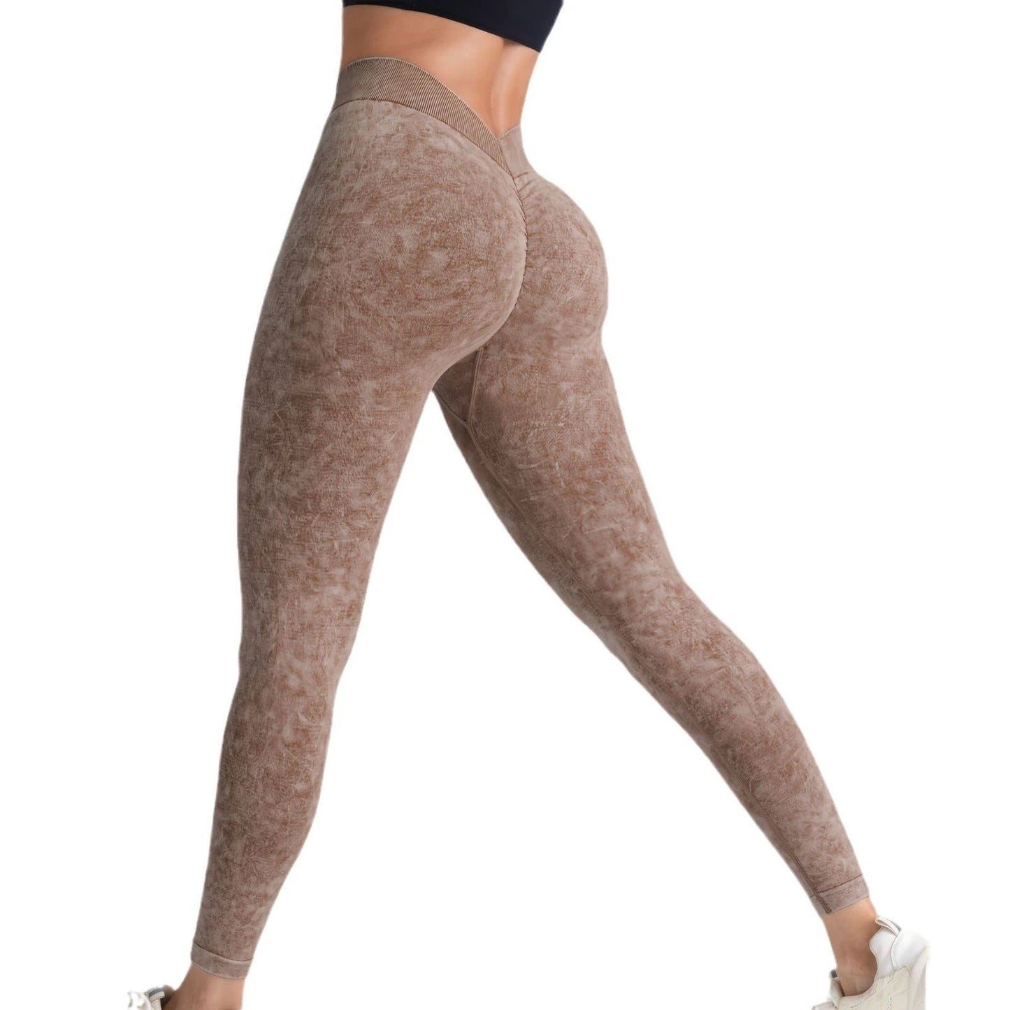 Hip Raise Seamless Yoga Pants Elastic High Waist by GJG Denim