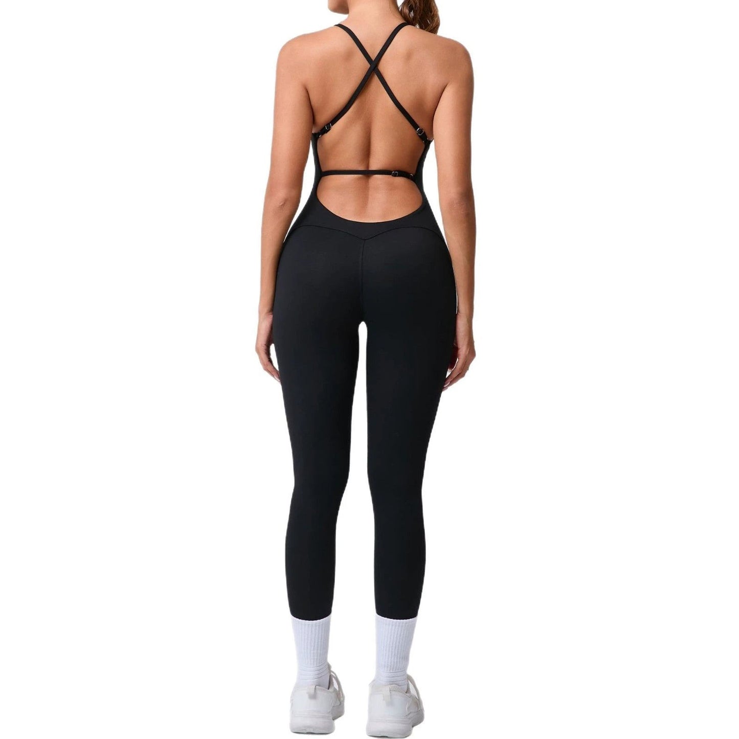 Sports Workout Clothes Tight Yoga Jumpsuit by GJG Denim