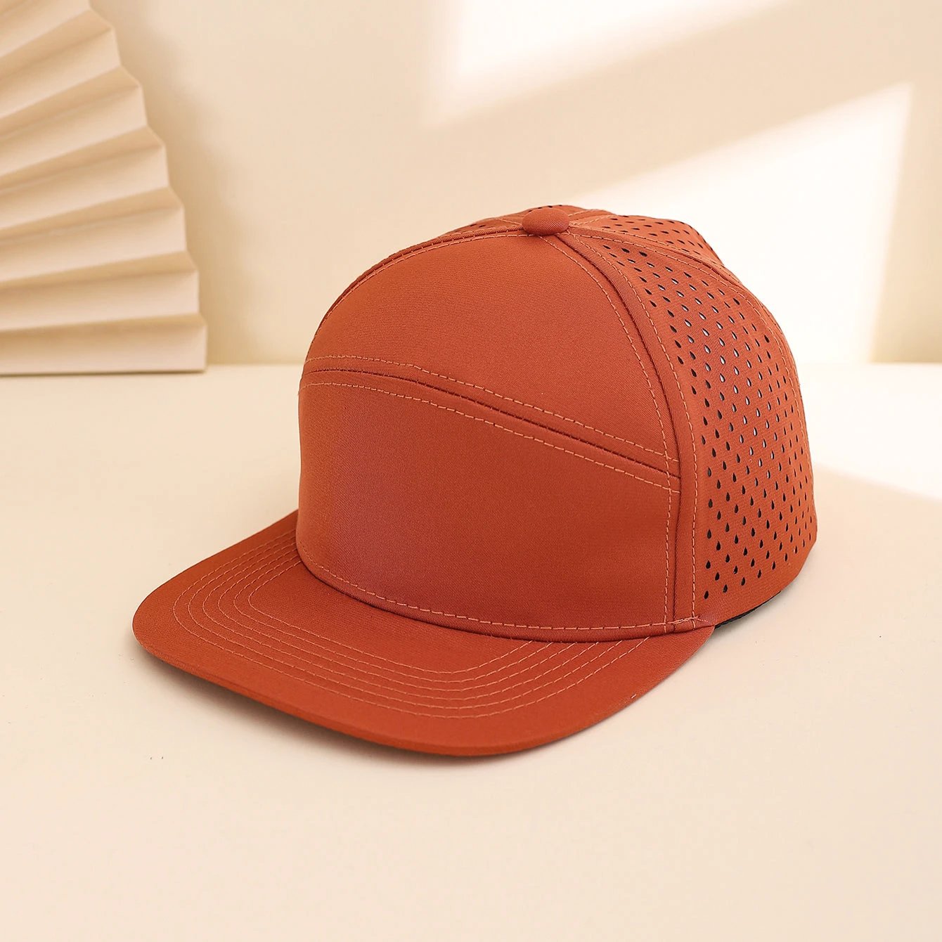 Men's Solid-color, Patchwork Mesh Baseball Cap by GJG Denim