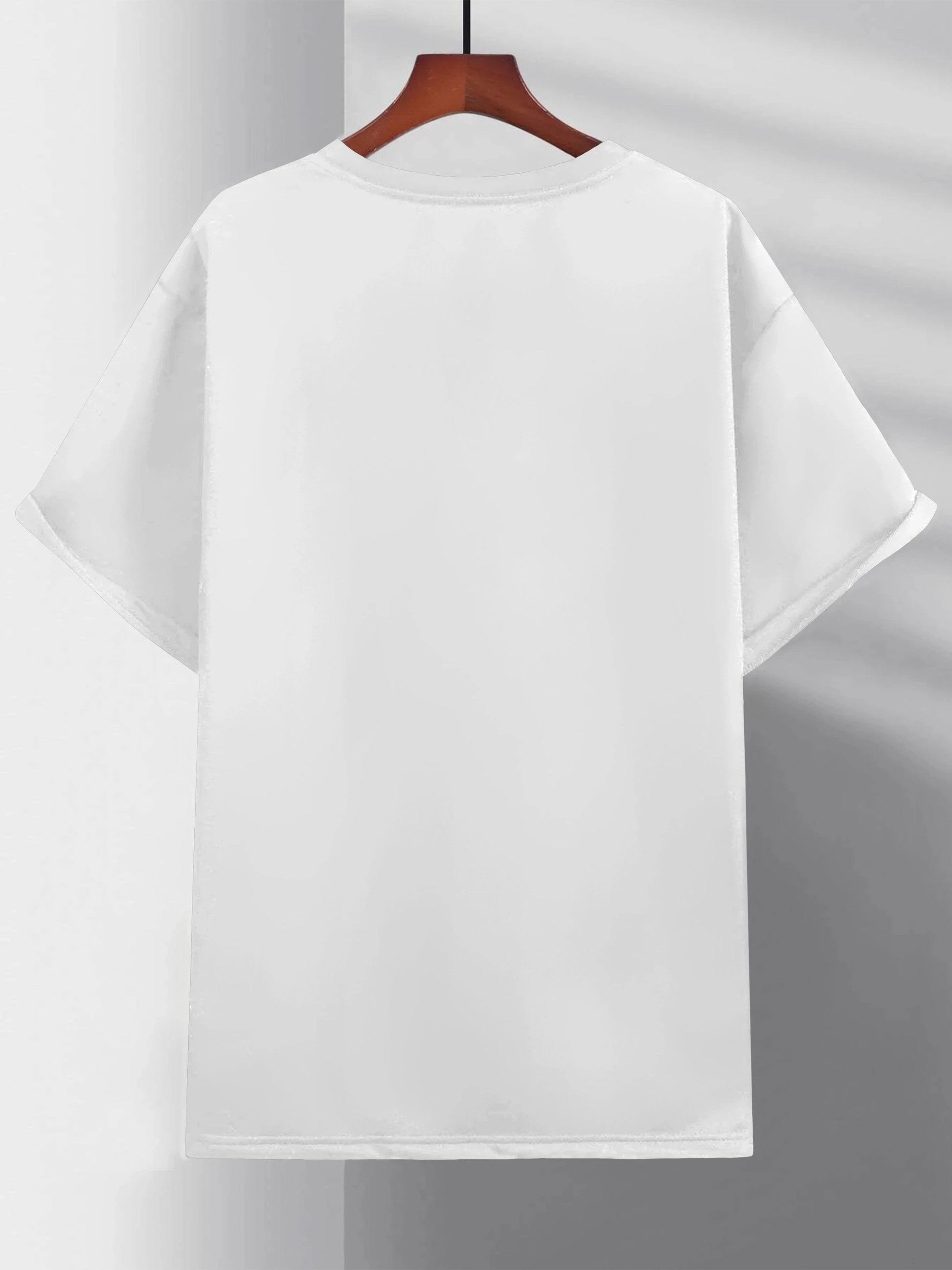 Large Men's Casual Fashion Sports T-shirt, Faith Pattern Round Neck Comfortable T-shirt Summer Clothing by GJG Denim