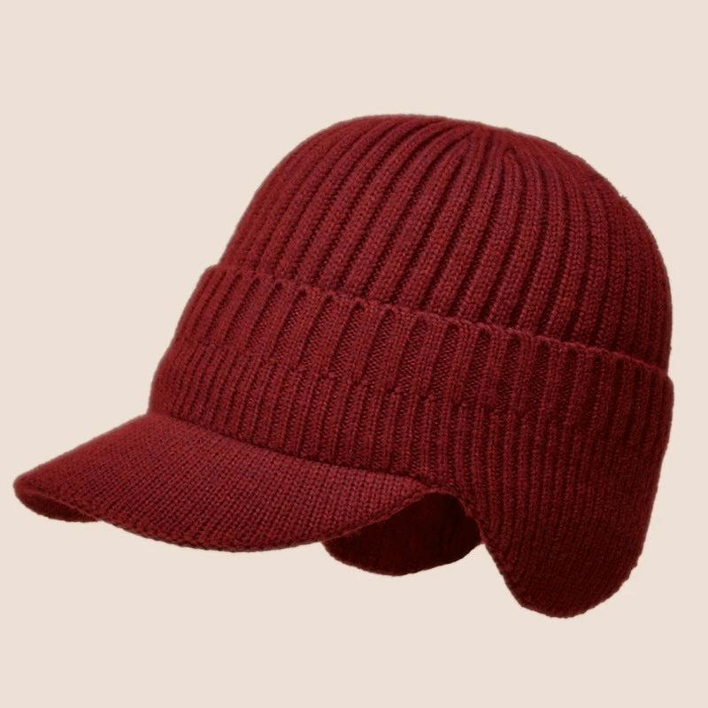 Men's Warm Ear Protection Knitted Beanie Hat by GJG Denim
