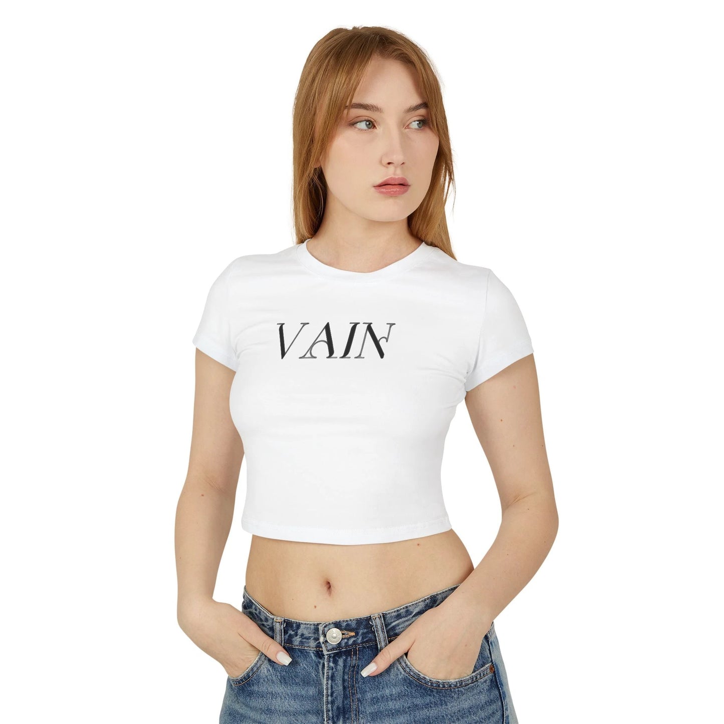 Vain Women's Trendy Crop Top, Stylish Fashion Top, Gift for Her, Summer Outfit, Casual Wear by Printify