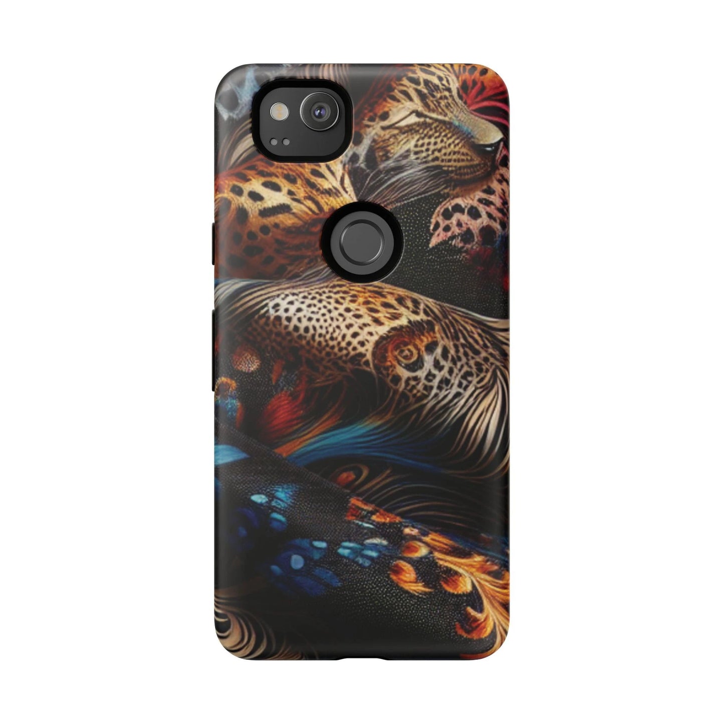 Stylish Tough Phone Case with Elegant Black and Gold Design by Printify