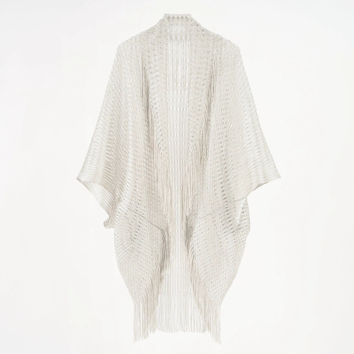 Shawl Gold And Silver Silk Split Shawl Vacation Bikini Blouse by GJG Denim
