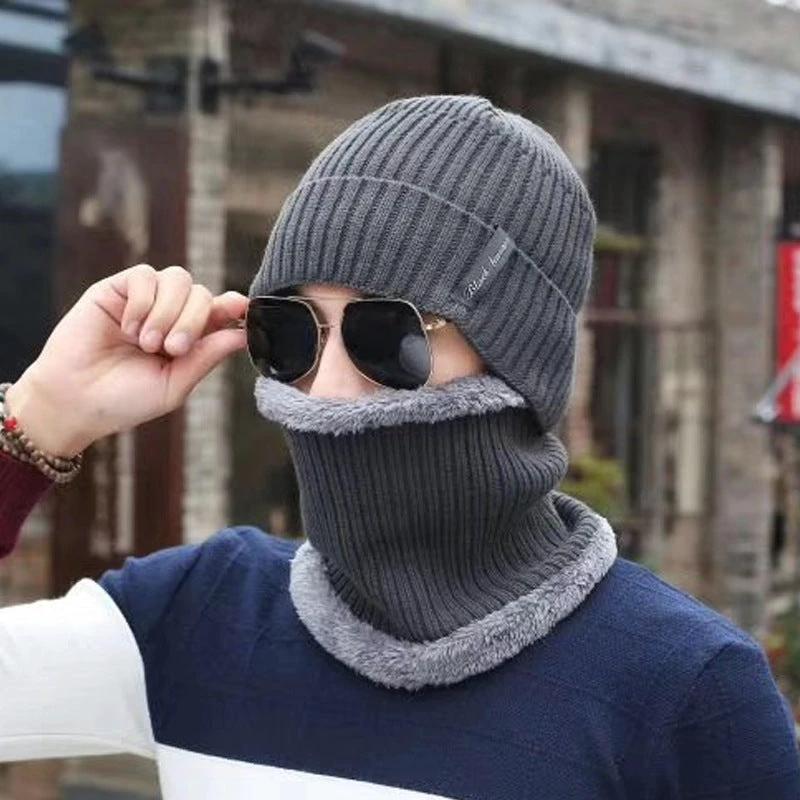 Men's Knitted Beanie and Neck Warmer Set (or Single Beanie) by GJG Denim