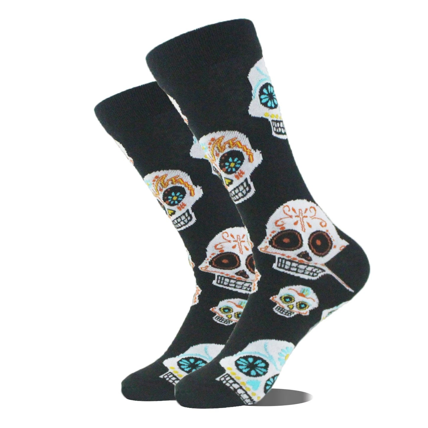 Men's Cartoon Animal Retro Oil Painting Mid-calf Socks by GJG Denim