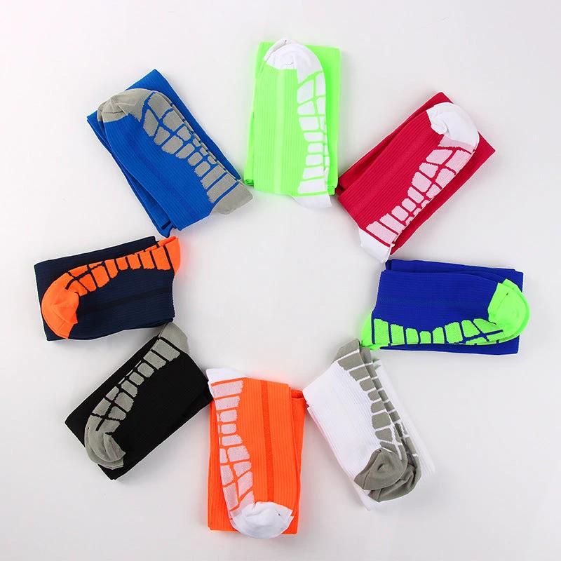 Men's Sports Multi-color Gradient Long Tube Compression Socks by GJG Denim