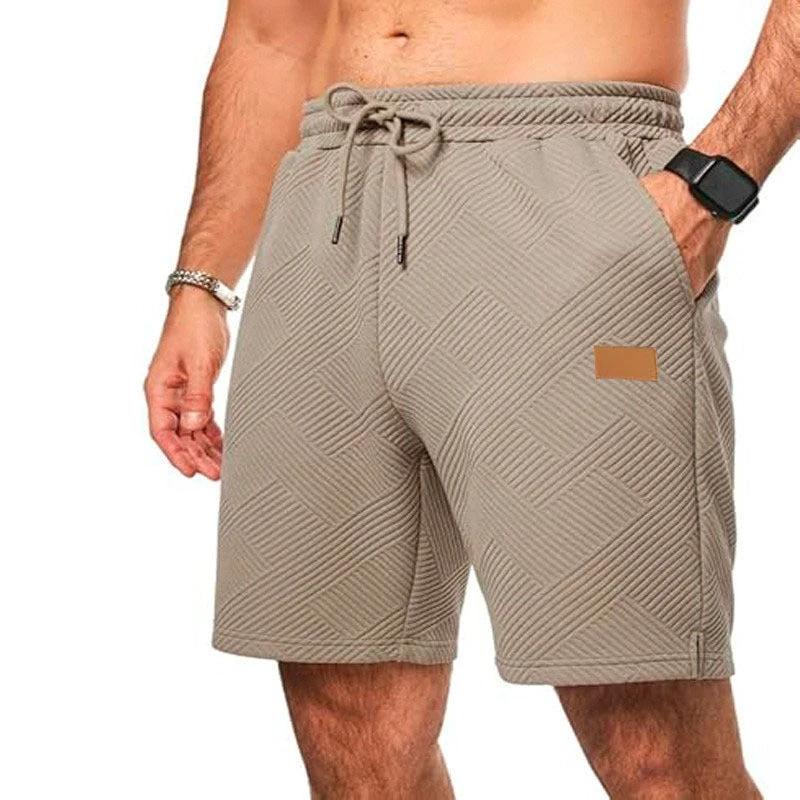 Casual Elastic Waist Drawstring Beach Vacation Shorts by GJG Denim
