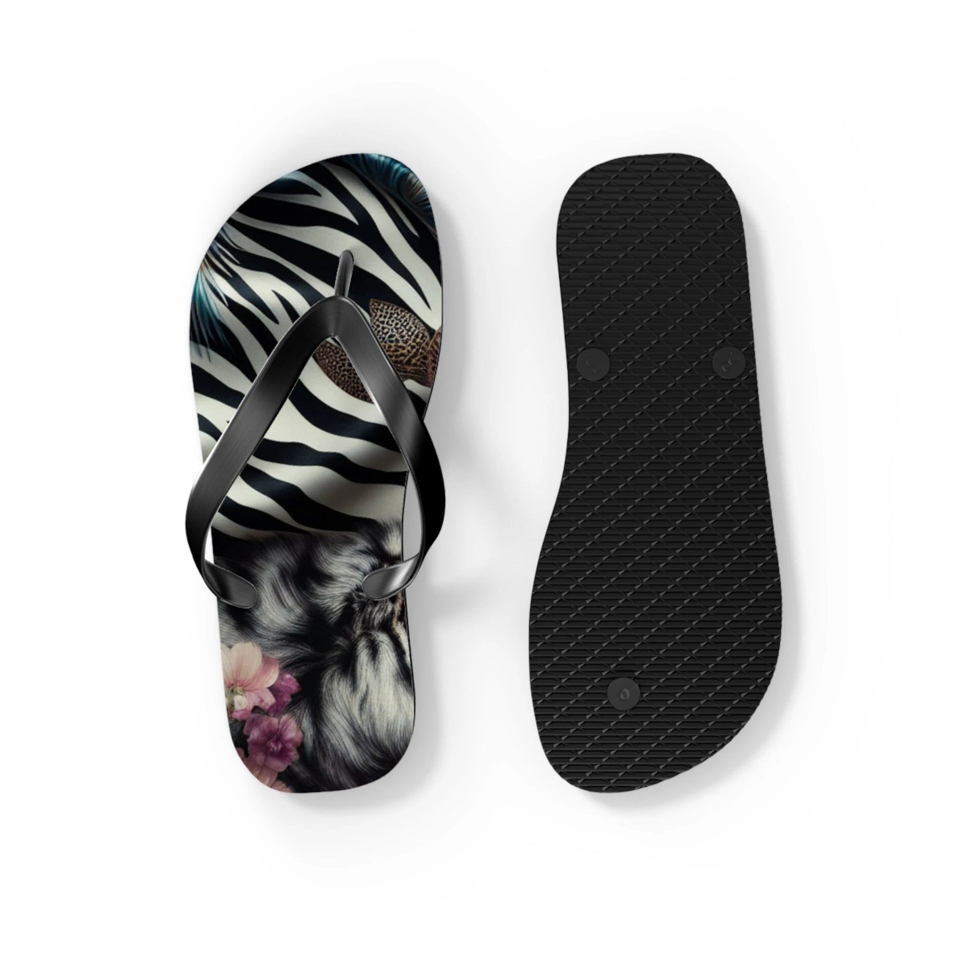 Boho Chic Flip Flops - Trendy Summer Footwear for Beach Days, Pool Parties, Casual Outings, Vacation Essentials, Gift for Her by Printify
