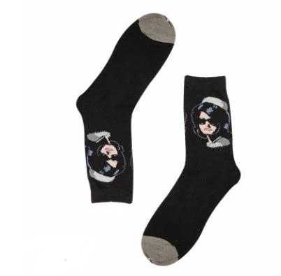 Mid Length Casual Versatile Cotton Men's Socks by GJG Denim