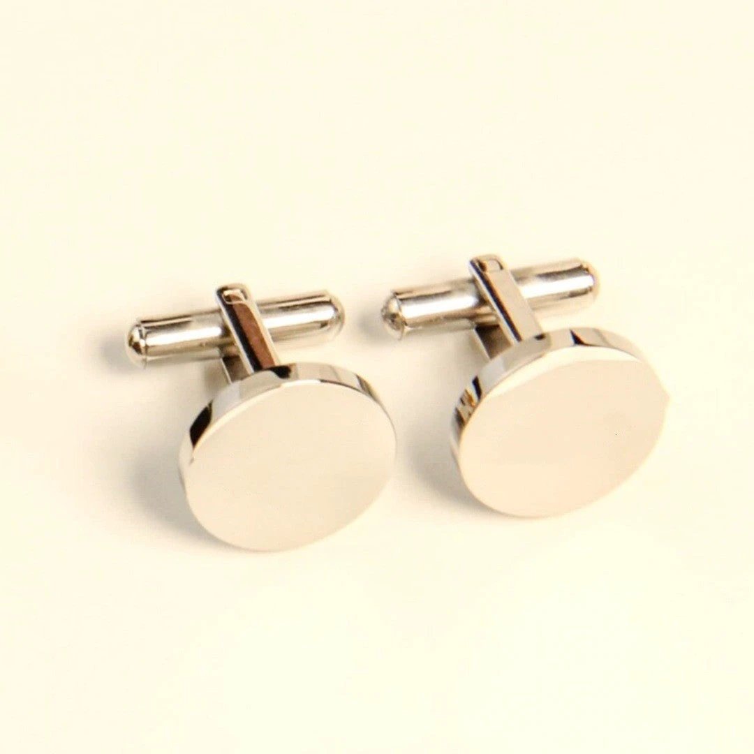 Men's French Simplicity Shirt Cufflinks Glossy 1 Pair by GJG Denim