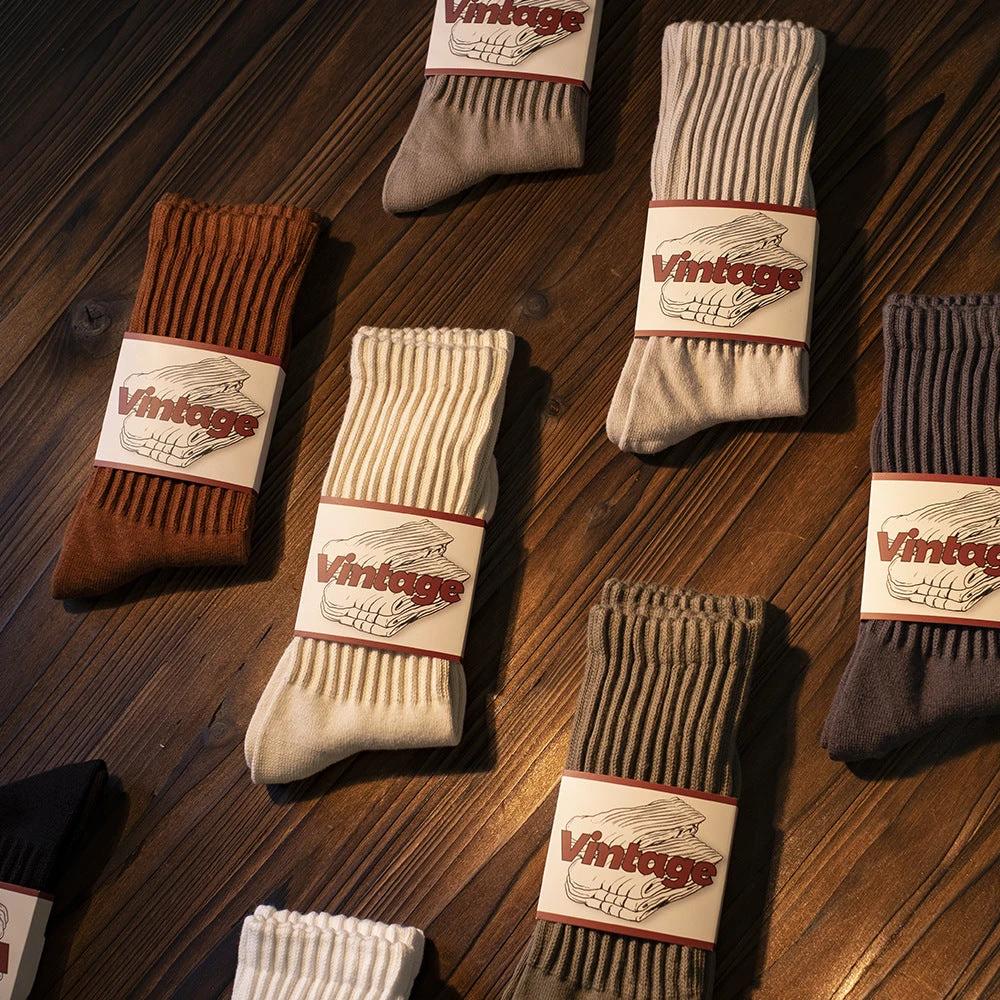 Men's Retro Long Socks by GJG Denim