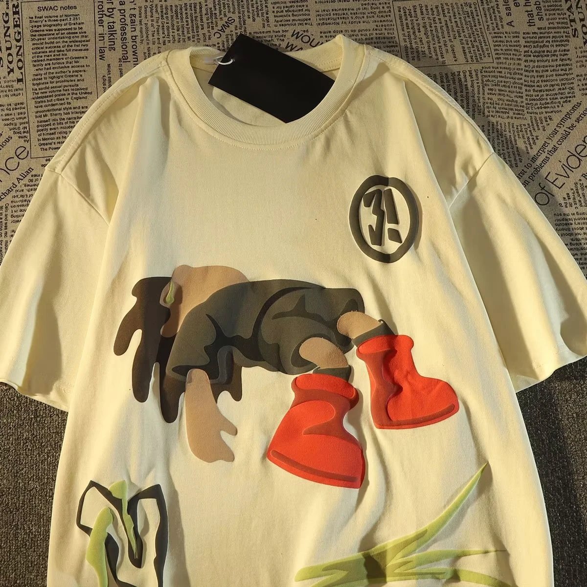 Cartoon Printed T-shirt For Men by GJG Denim