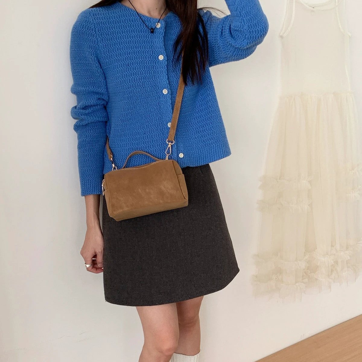 Retro Small Square Bag Shoulder Crossbody Bag by GJG Denim
