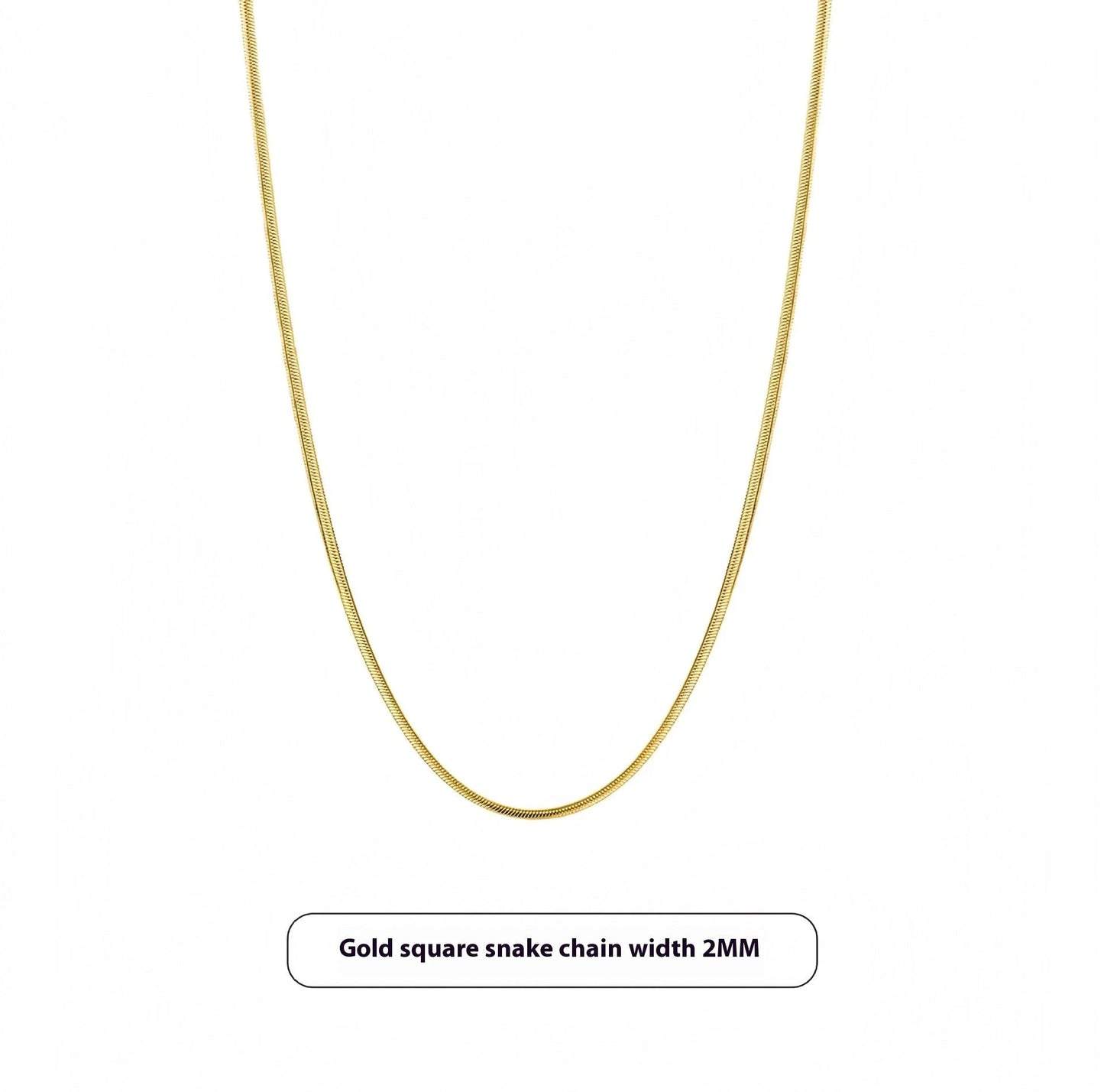 Titanium Steel Snake Chain Necklace For Men by GJG Denim