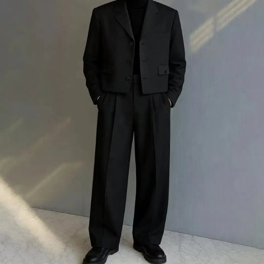 Luxury Single-Breasted Short Men's Suit by GJG Denim