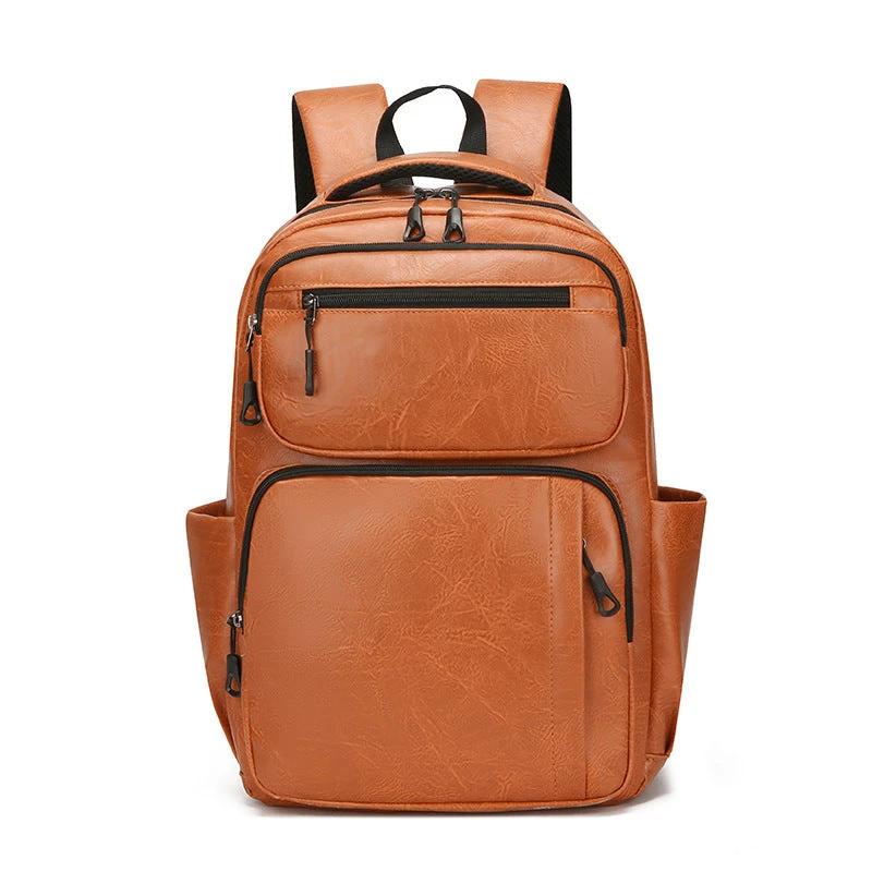 Large Capacity Men's Simple Business Commute Multi-space Backpack by GJG Denim
