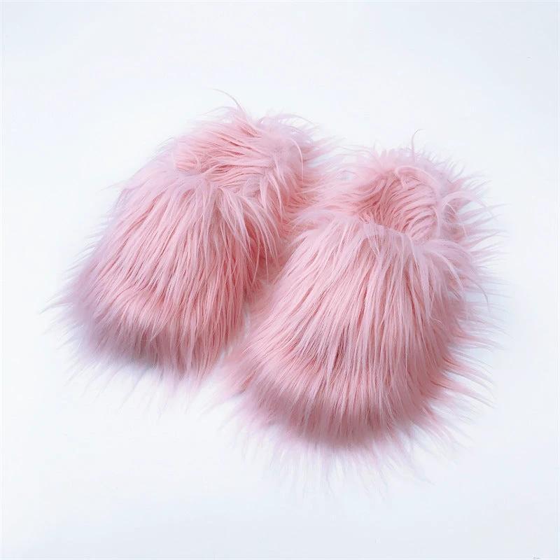 Home Slippers Sheep Long Hair Woolen Slipper by GJG Denim