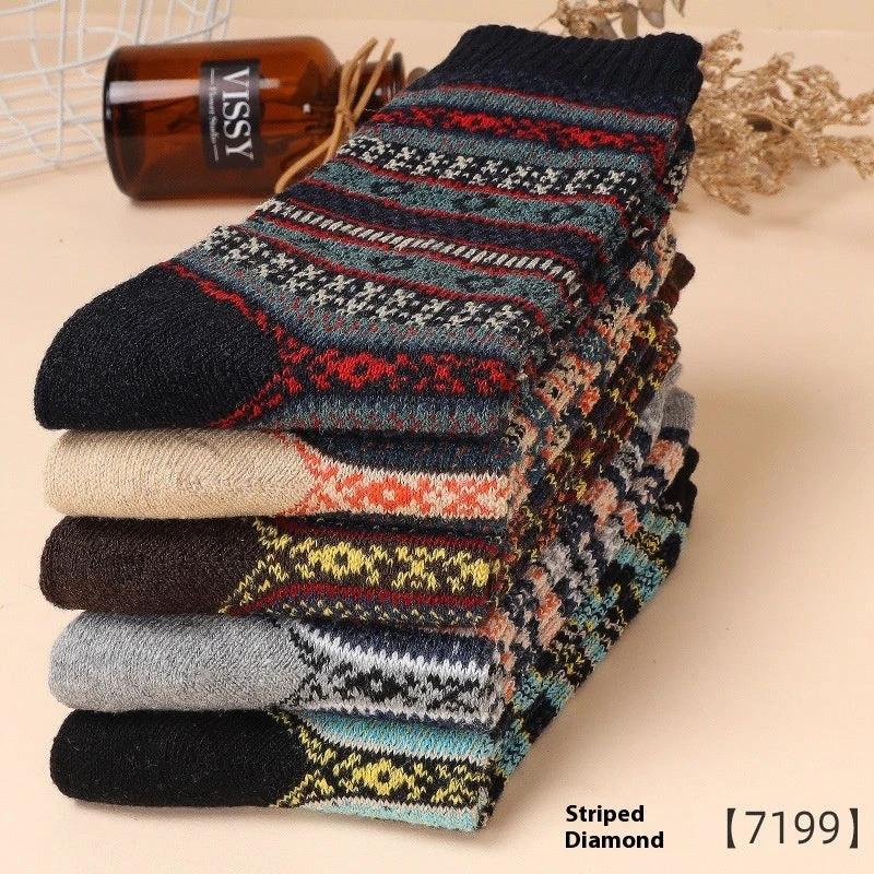 Men's 5-10 Pairs Retro Thick Socks by GJG Denim
