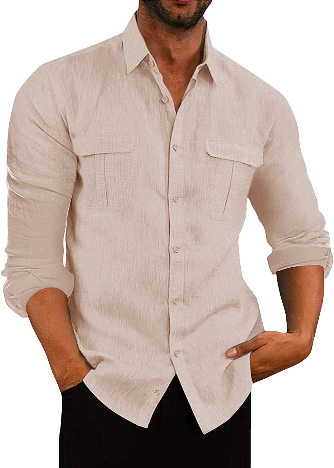 Men's Double Pocket Cotton Shirt by GJG Denim