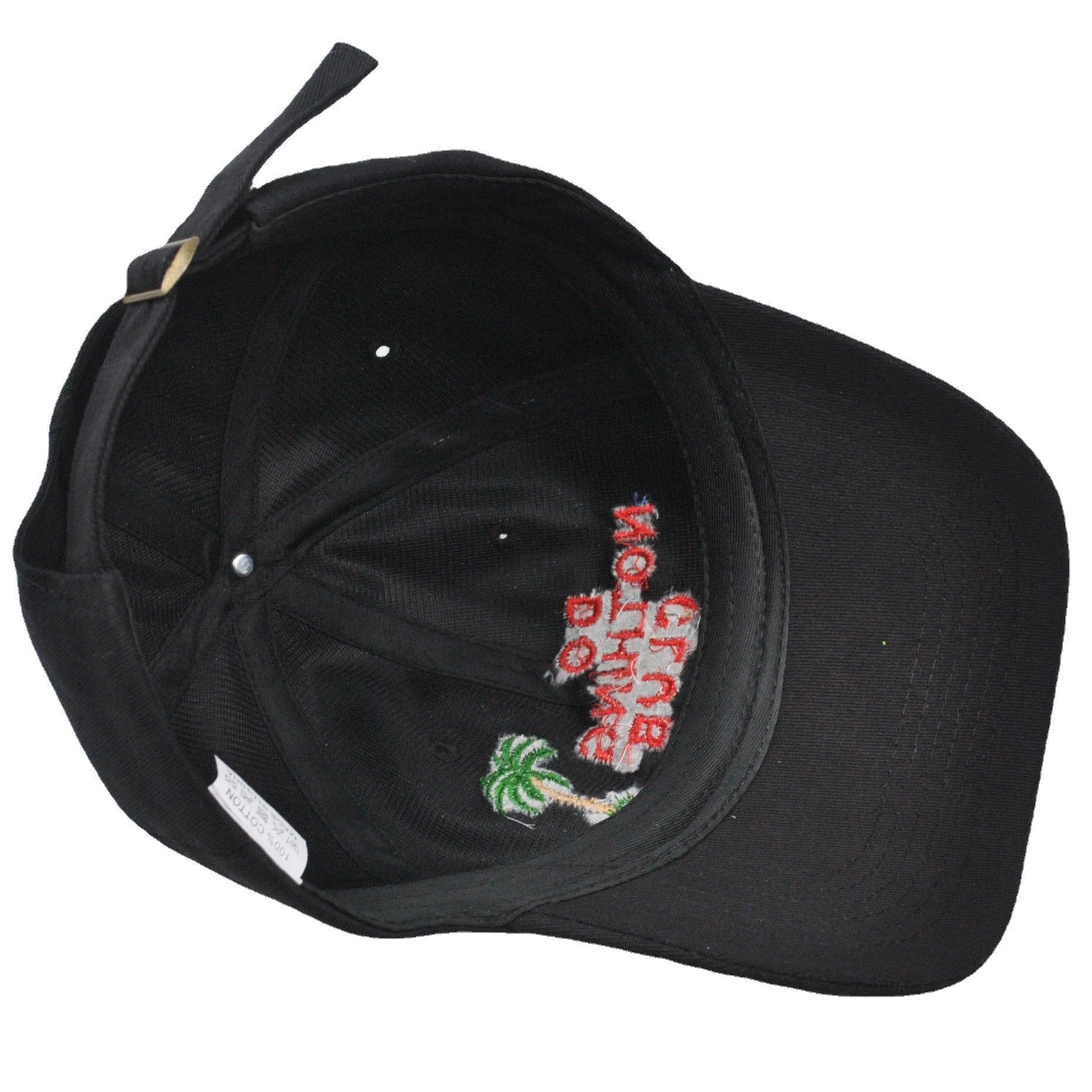 Men's "Do Nothing Club" Palm Embroidery Baseball Cap by GJG Denim