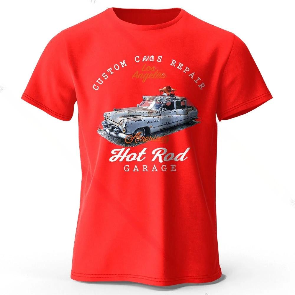 Car Club Patch Print Men's T-shirt by GJG Denim