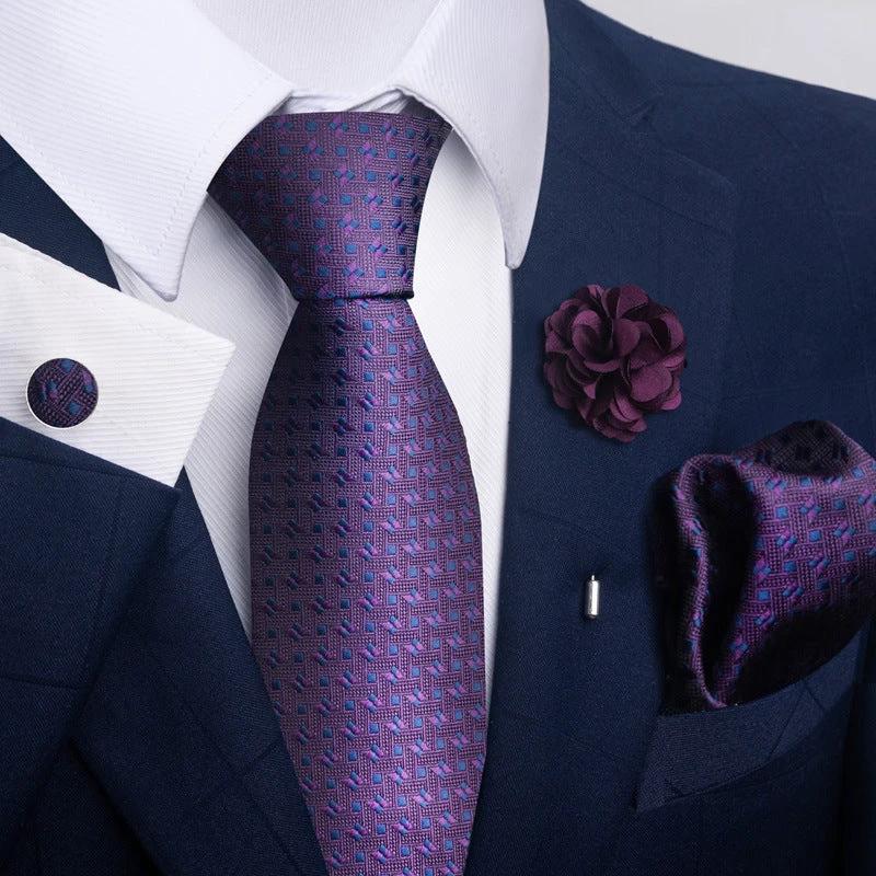 Men's Tie and Pocket Square Combo by GJG Denim