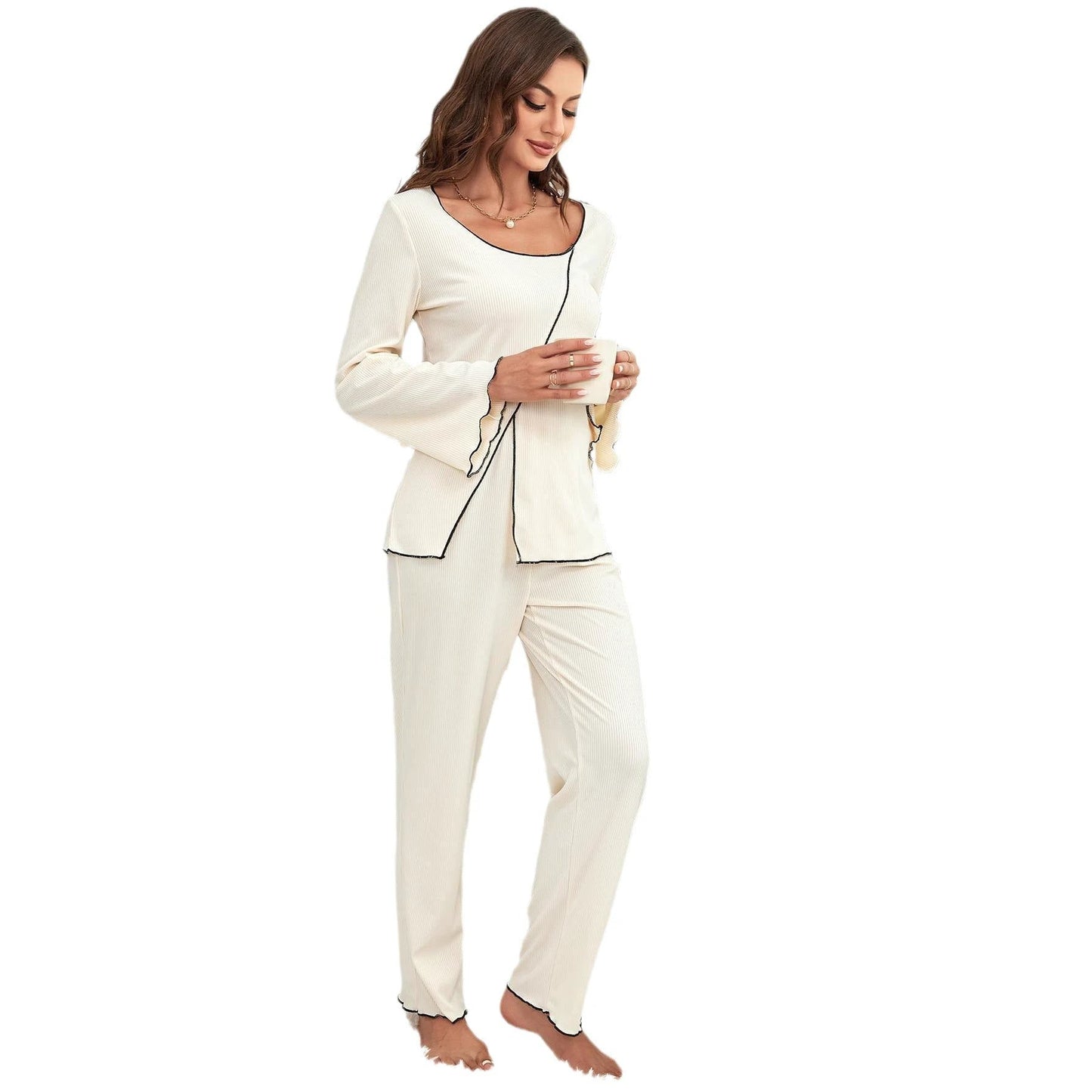 Homewear Suit Long-sleeved Pajamas For Women by GJG Denim