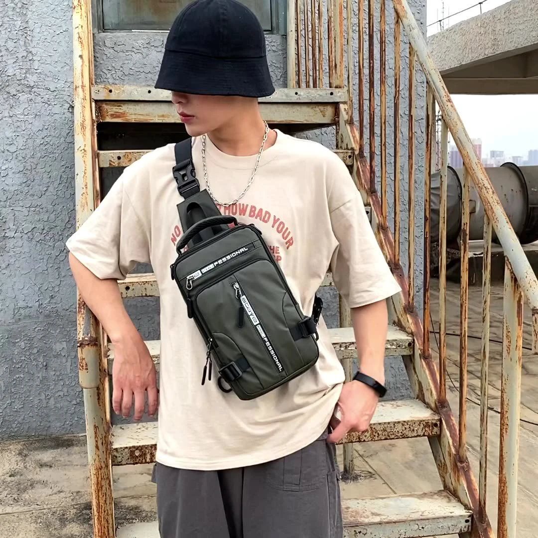 Men's Crossbody Multifunctional Backpack by GJG Denim