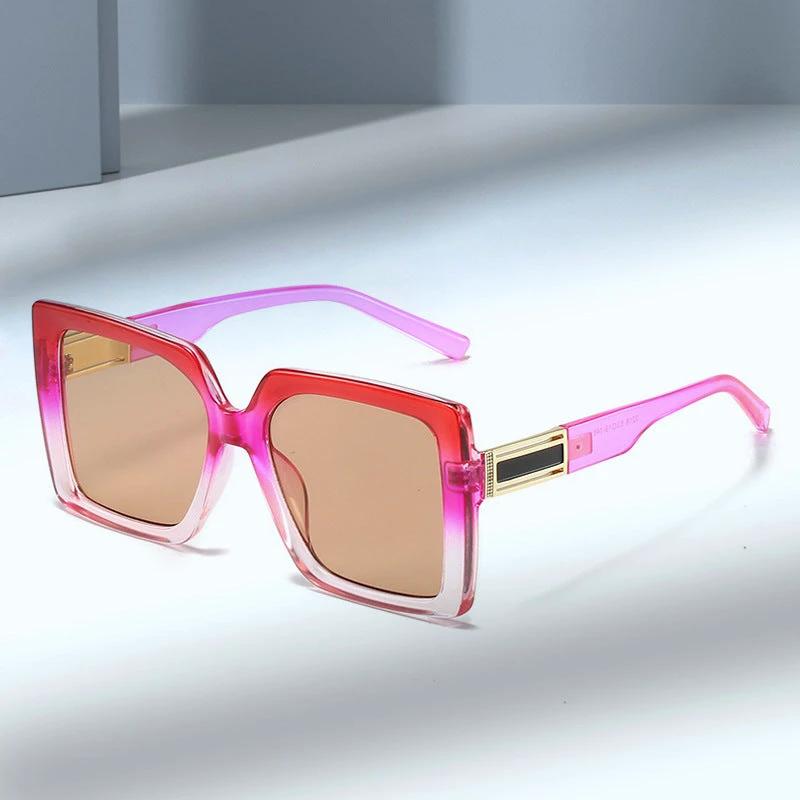 Fashionable Square-shaped Statement Gradient Color Oversized Sunglasses by GJG Denim
