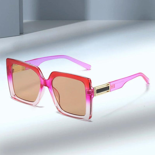 Fashionable Square-shaped Statement Gradient Color Oversized Sunglasses by GJG Denim