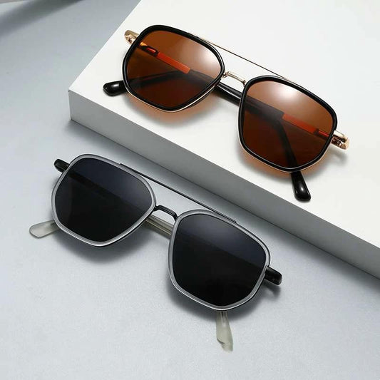 Men's UV-Protective Metal Sunglasses by GJG Denim