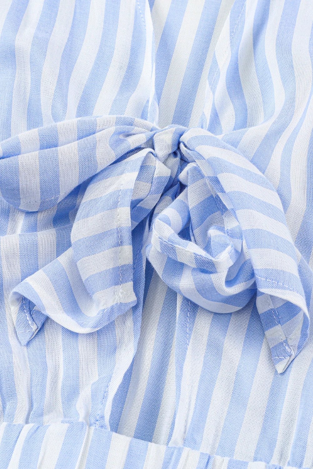 Bow Striped Kimono Sleeve Romper by Lady Ros