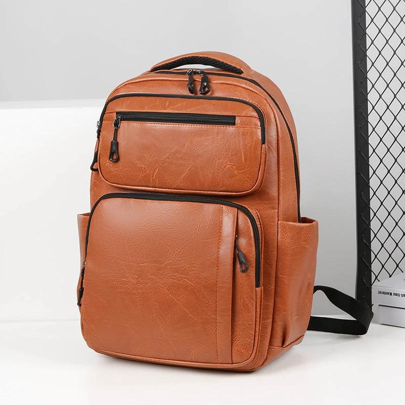 Large Capacity Men's Simple Business Commute Multi-space Backpack by GJG Denim
