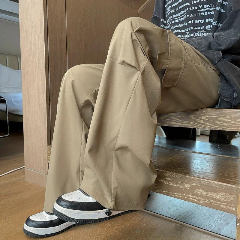 Loose Straight Casual Cargo Pants For Men by GJG Denim