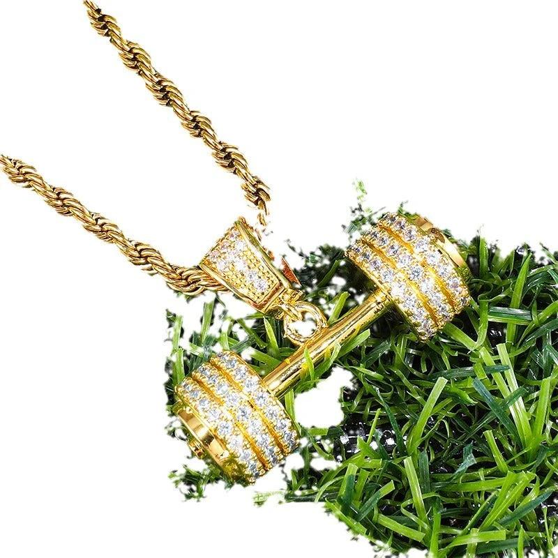 Dumbbell Necklace For Men by GJG Denim
