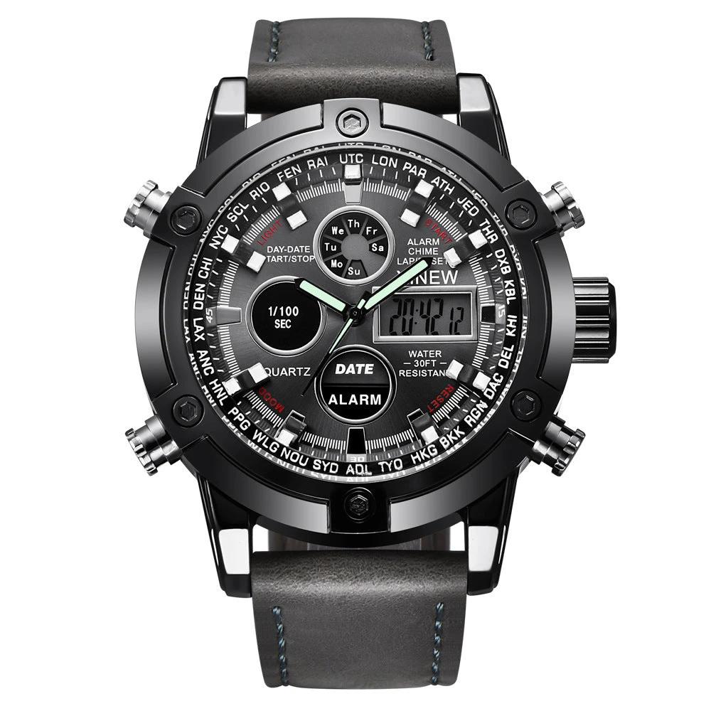 Men's Fashion Belt Multi-functional Watch by GJG Denim