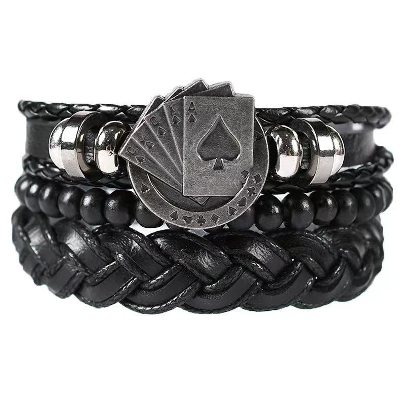 Men's Multi-layer Bracelet Set Vintage-style by GJG Denim