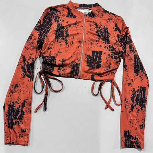 Ladies' Fashion Scale Printed Autumn Winter Pants Set by GJG Denim