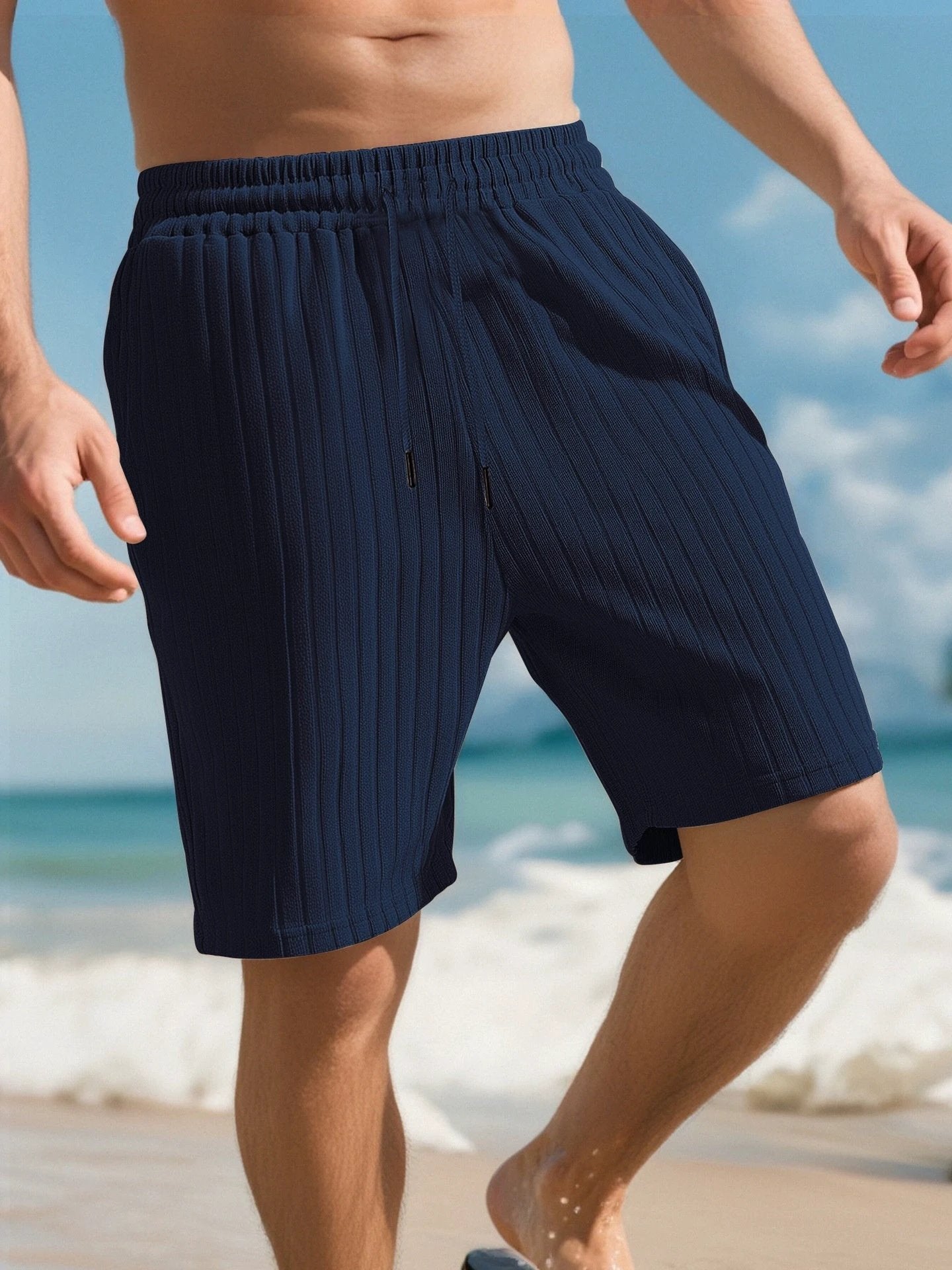 Sports Shorts Multi-bag Lace Men's Striped Beach shorts by GJG Denim